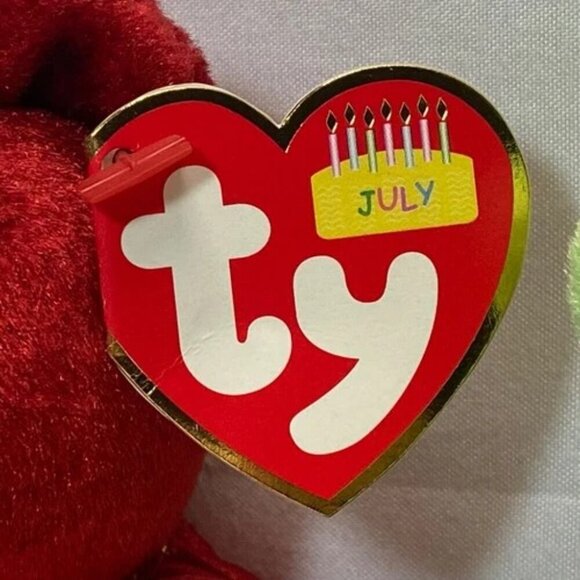 Ty Beanie Babies Birthday Bears July & August 2001 Birthstone Noses Retired EUC - Picture 9 of 16